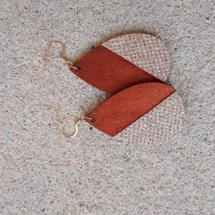 Teardrop Statement Earrings W/ Shimmer Detail